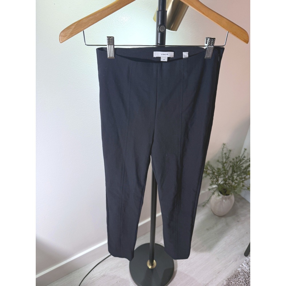 Vince sm ponte side zip elevated workwear navy EUC luxury stretch fitted fall ec - Picture 2 of 9